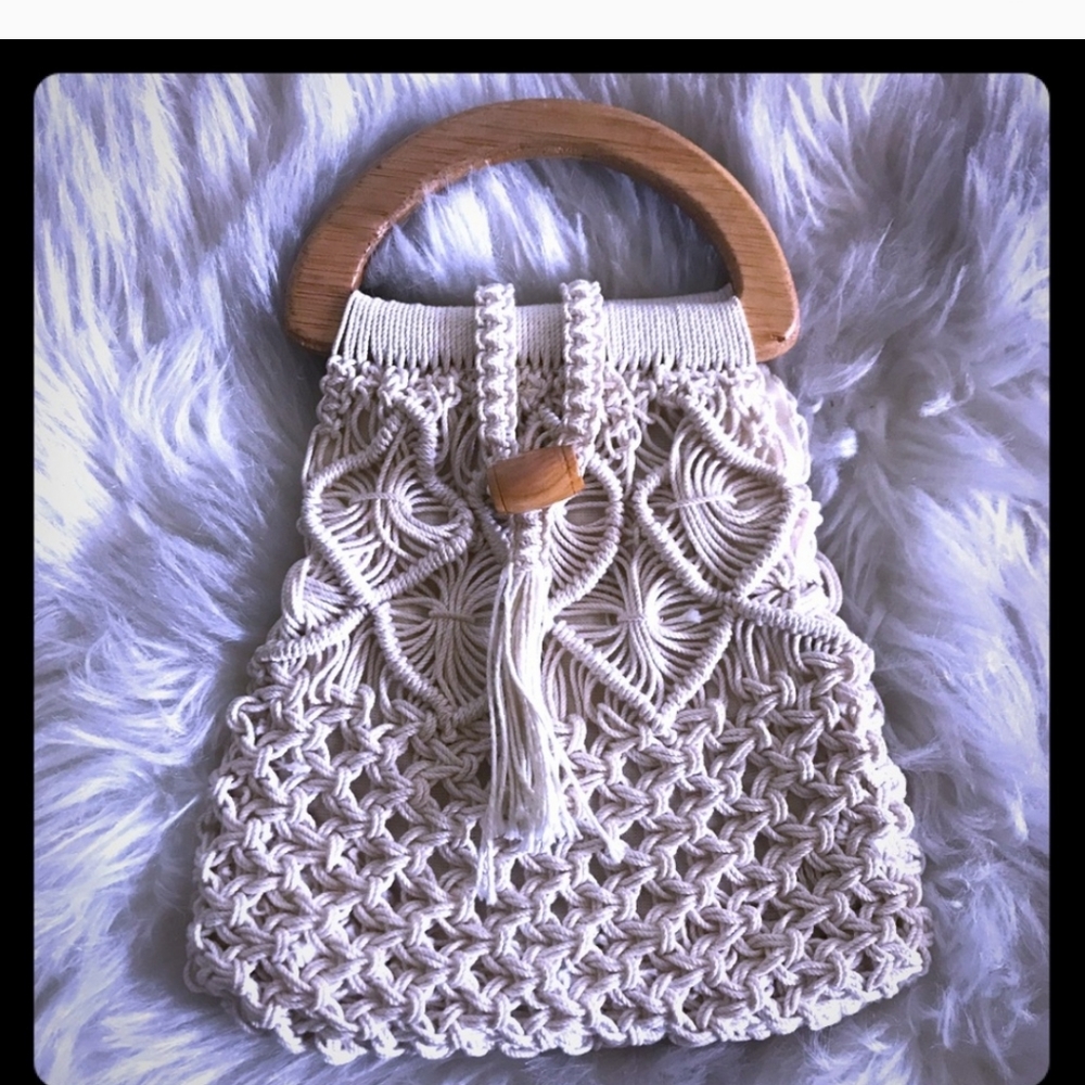 🌻 Petite Macrame Boho Chic Handbag